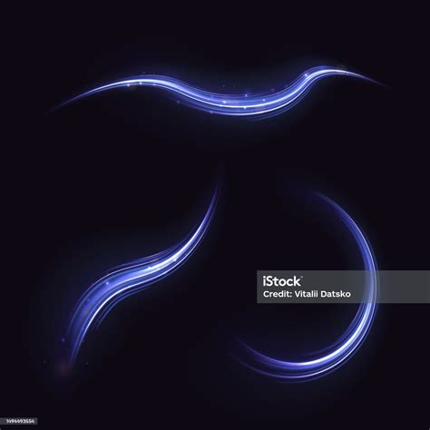 3neon Lineblue Stock Illustration - Download Image Now - Abstract ...