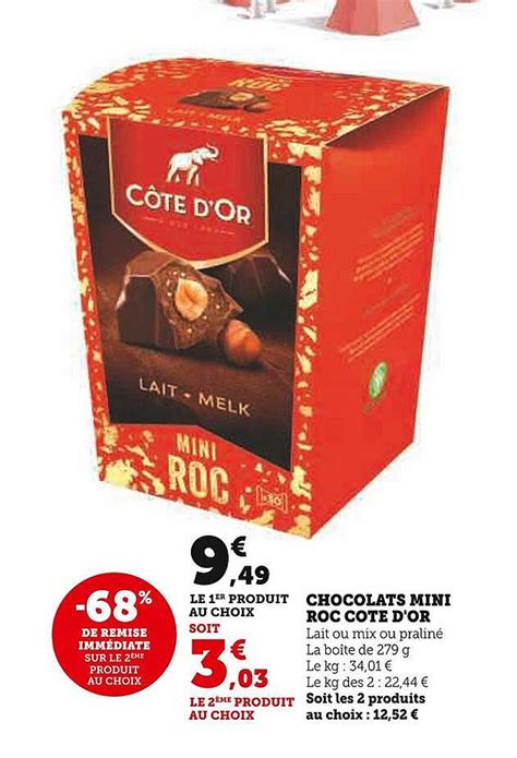 Promo Chocolats Mini Roc C Te D Or Chez Super U Icatalogue Fr