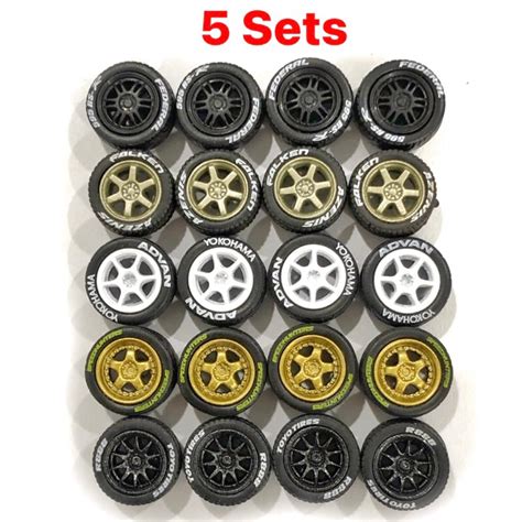 Tayar Getah Fit Hot Wheels Custom Rim JDM Long Axle Rubber Tyre Set Shopee Singapore