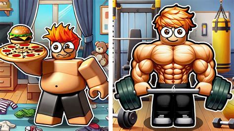 Evoluindo De GORDO Pra SUPER MUSCULOSO No Roblox YouTube