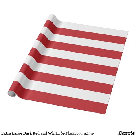 Extra Large Dark Red And White Stripes Wrapping Paper Zazzle