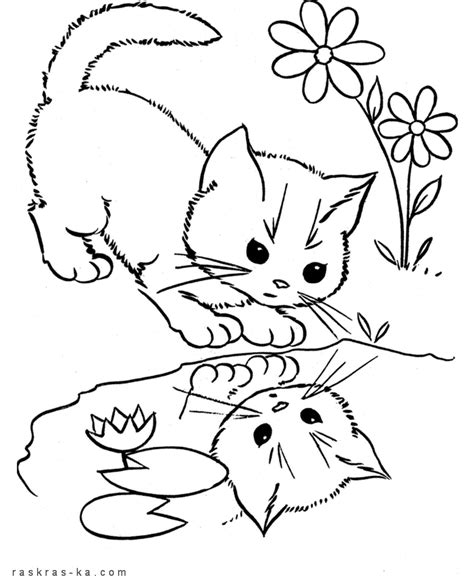 милые раскраски с кошечками и котятами для детей и взрослых