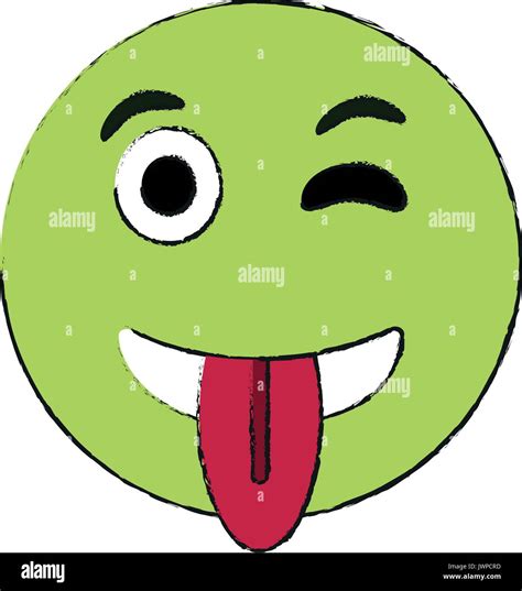 wink smile tongue out emoji icon image Stock Vector Image & Art - Alamy