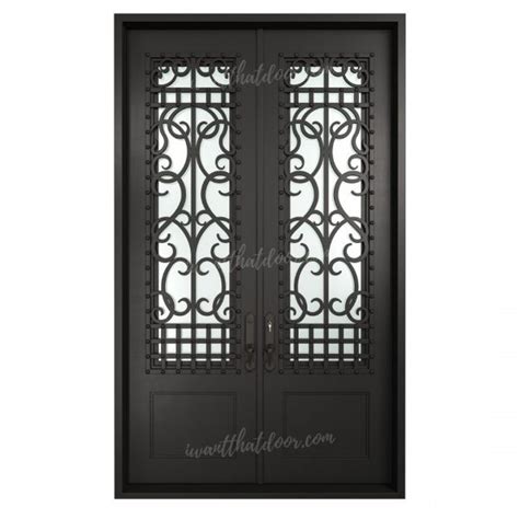 Cordoba Square Top Double Entry Iron Doors Universal Iron Doors