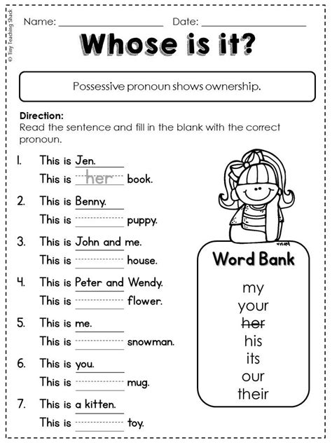 Possessive Noun And Pronoun Worksheets