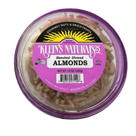 Klein S Naturals Blanched Slivered Almonds 10 Oz