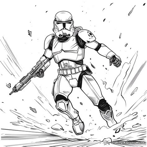 Clone Trooper Coloring Pages Free Printable