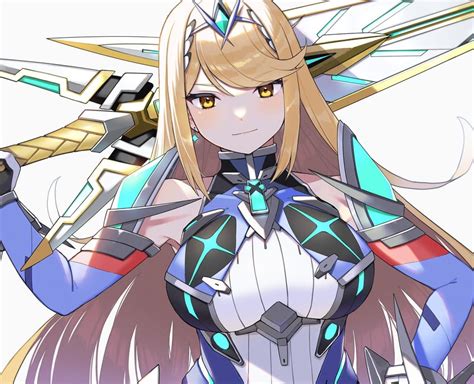 Mythra And Mythra Xenoblade Chronicles And 2 More Drawn By Kinagi