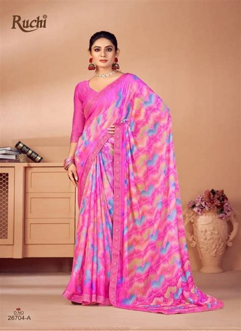 Simaya Th Edition By Ruchi Chiffon Saree Catalog The Ethnic World