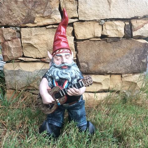 Nowaday Gnomes Willie Elfson The Country Star Gnome Pickin On His