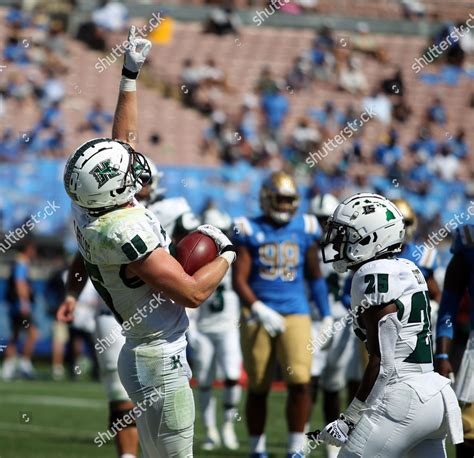 Hawaii Rainbow Warriors Tight End Caleb Editorial Stock Photo Stock