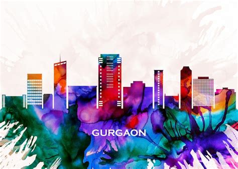 Premium Photo | Gurgaon skyline