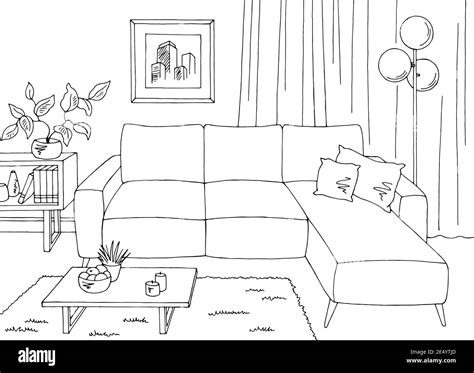 Inside House Clipart Black And White