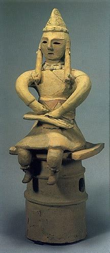 The Kofun Period Art Haniwa Terracotta Clay Figure The Man Who Repels