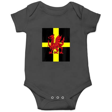 St Davids Cross And Welsh Dragon Vector Art Ts Onesies Sold By Pa