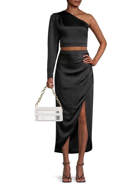 Shop Elliatt Eva Satin Midi Skirt Set Saks Fifth Avenue