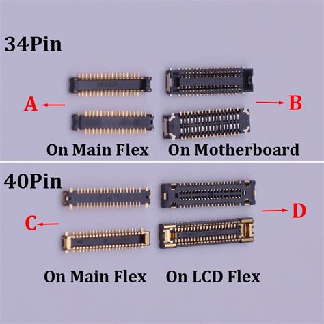 2 5Pcs LCD Display Screen Flex FPC Connector Plug Board For Samsung