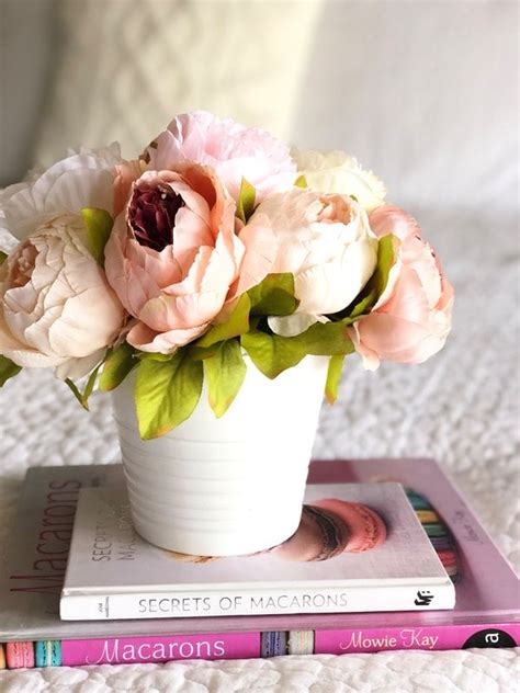 Dusty Rose Peonies Arrangement With Pink Peonies Flowers | Etsy | Peony ...