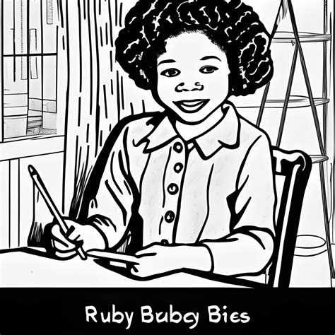 Ruby Bridges Coloring Page · Creative Fabrica