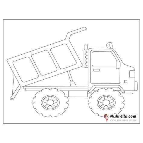 Dump Truck Coloring Page