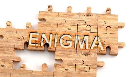 Enigma Complex Like A Puzzle Pictured As Word Enigma On A Puzzle