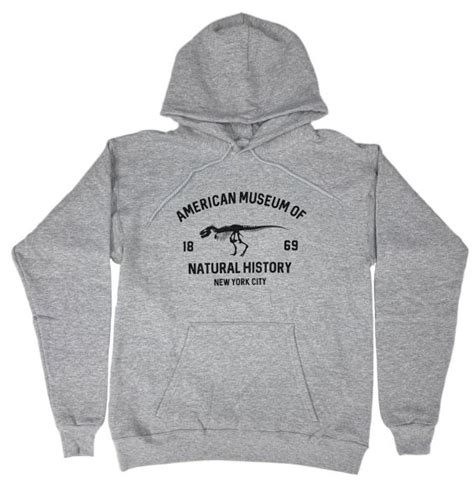 Adult Gray Eco Friendly Amnh Trex Hoodie Amnh Store