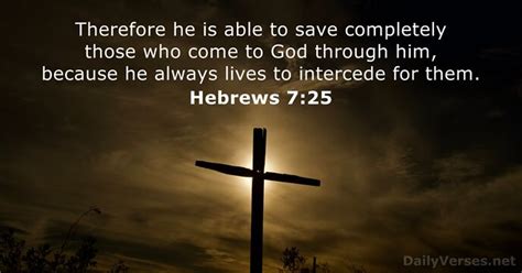 November 16, 2023 - Bible verse of the day - Hebrews 7:25 - DailyVerses.net