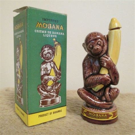 Mobana Creme De Banana Liqueur Decanter Produced And Bottled By