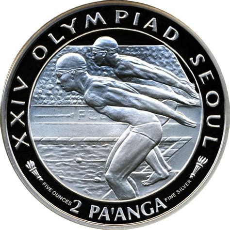 2 pa anga Taufaahau Tupou IV Jeux olympiques Séoul 1988 Natation