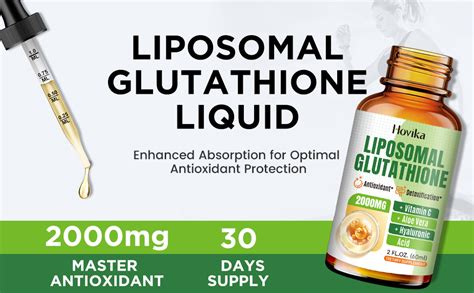 Liposomal Glutathione Supplement 2000mg Liquid Glutathione Drops With Vitamin C