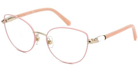 Swarovski Sk5340 Eyeglasses Shiny Pink Clear Lens In Metallic Lyst