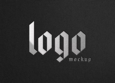 Free Silver Foil Logo Mockup Psd Good Mockups