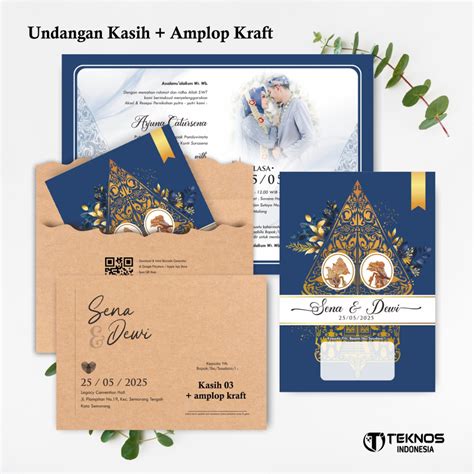 Jual Undangan Pernikahan Amplop Aesthetic Undangan Nikah Amplop Kasih