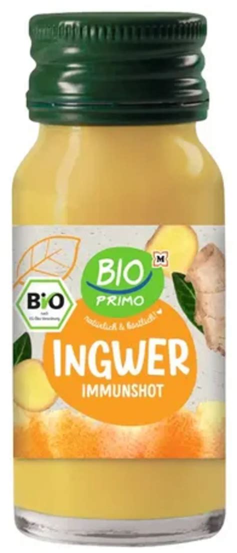 BIO PRIMO Organic Ginger Immunity Shot 60 Ml Piccantino Online Shop UK