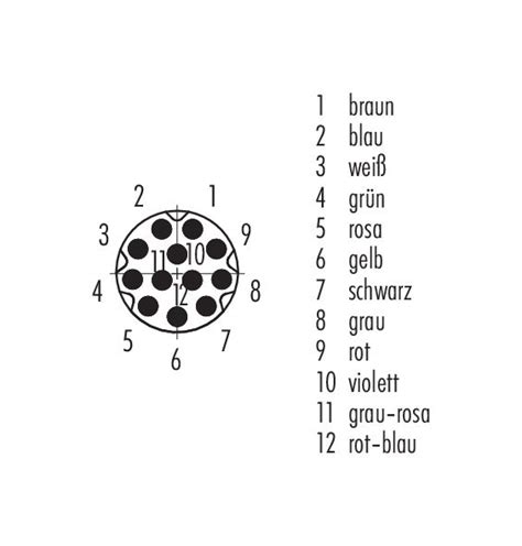 77 3403 0000 20012 0500 Binder M8 Male Angled Connector Contacts 12