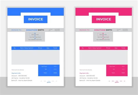 Premium Vector Vector Creative Modern Invoice Design