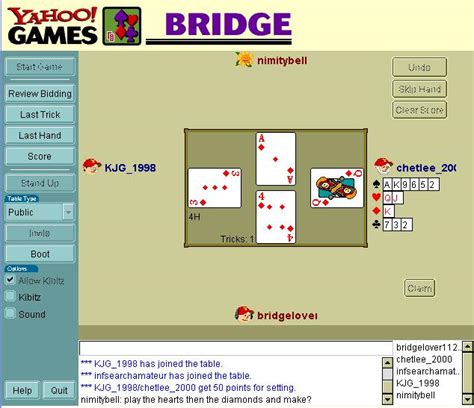 Play free Yahoo Bridge Multiplayer Online games.