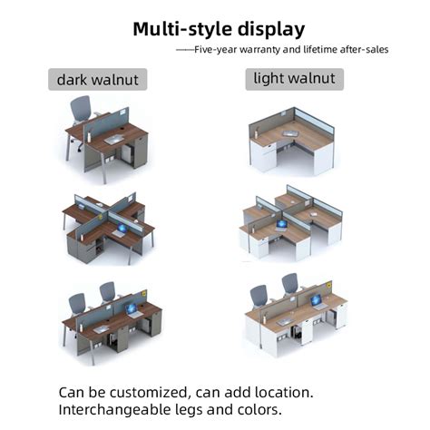 Factory Ex-factory Price Supply Office Wall Partition 4 Seat Office ...