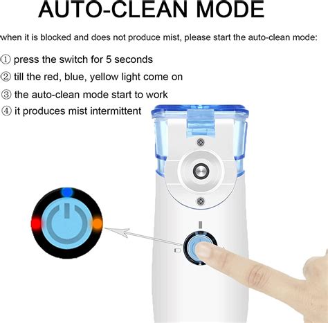 Portable Mesh Nebulizer - Handheld Cool Mist Steam Inhaler for Sinus ...