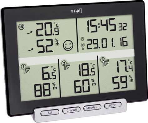 Buy Tfa Dostmann Multi Sens Wireless Thermo Hygrometer Black Conrad