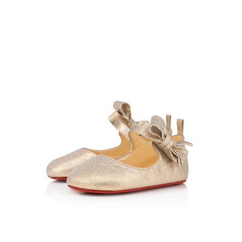 Lou Babe Ballerinas Lurex Gold Baby Christian Louboutin United States