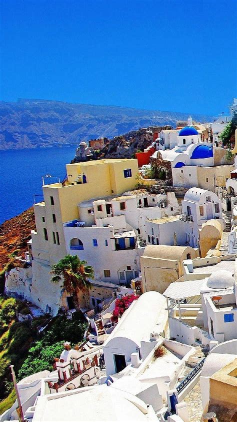 Santorini Greece Wallpapers Top Free Santorini Greece Backgrounds Wallpaperaccess