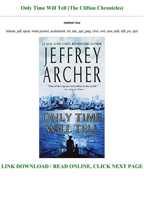 Only Time Will Tell ( The Clifton Chronicles Series Book 1) 6