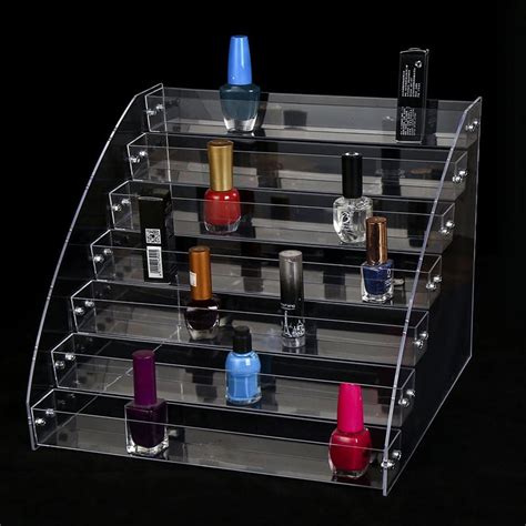 2 3 4 5 6 7 Tiers Acrylic Nail Polish Stand Display Rack Holder Makeup