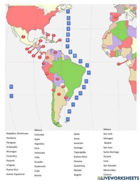 Spanish Speaking Countries And Capitals Worksheet How To Speak Spanish Spanish Speaking