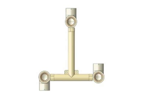 Flowguard Plus CPVC Hot And Cold Wall Mixer Tee At Piece In