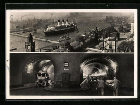 Ak Hamburg Steinw Rder Hafen Mit Innen Und Au Enansicht Des