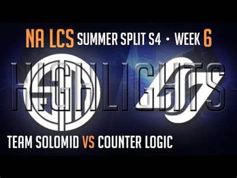 Team Solomid Vs Counter Logic Gaming Highlights Lcs Week Na Summer