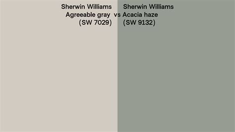 Sherwin Williams Agreeable Gray Vs Acacia Haze Side By Side Comparison