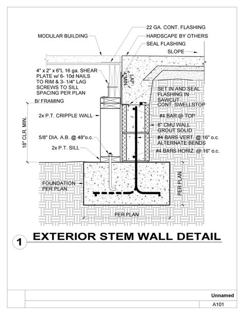 EXTERIOR CMU WALL